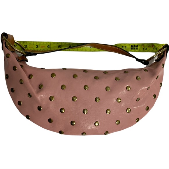 🌹3/25🌹ALDO Pink Clutch Handbag Embellished Metal Studs - Picture 6 of 9